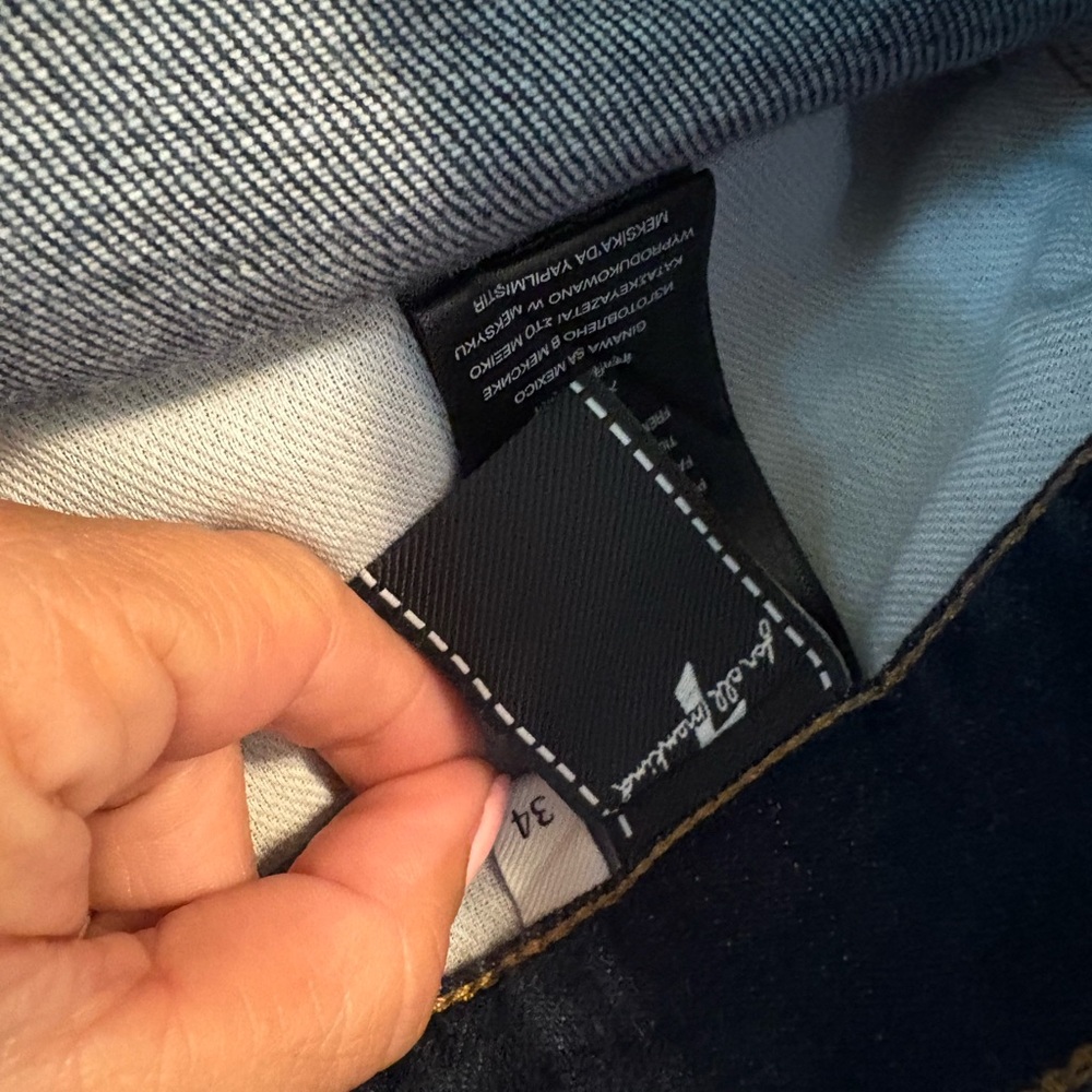 7 For All Mankind Straight Jeans Mens 34 Dark Premium Denim Classic Fit (1151) - Picture 2 of 10